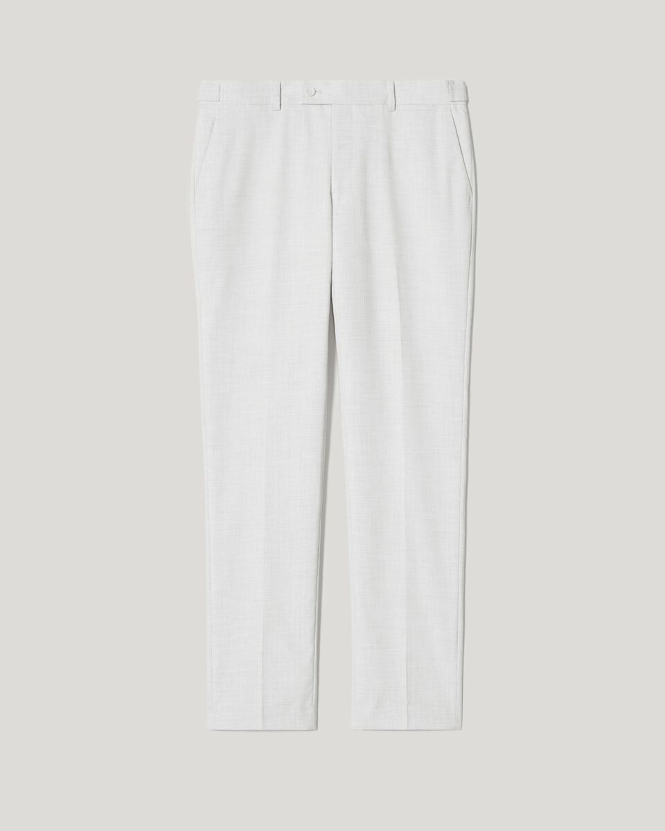 Winter White Slim Stretch Marle Tailored Pant 